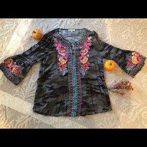 Andree Embroidered Camoflage Tunic